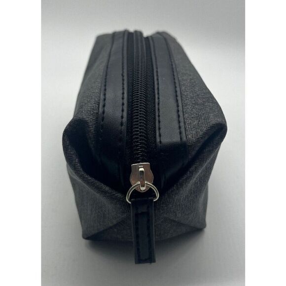 TUMI for Delta Make‎ Up Bag Black Canvas Mini Case Zip Toiletries/Cosmetic Bag - Picture 4 of 7